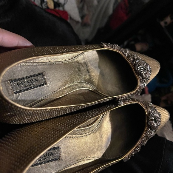 Prada gold flats - Picture 3 of 6